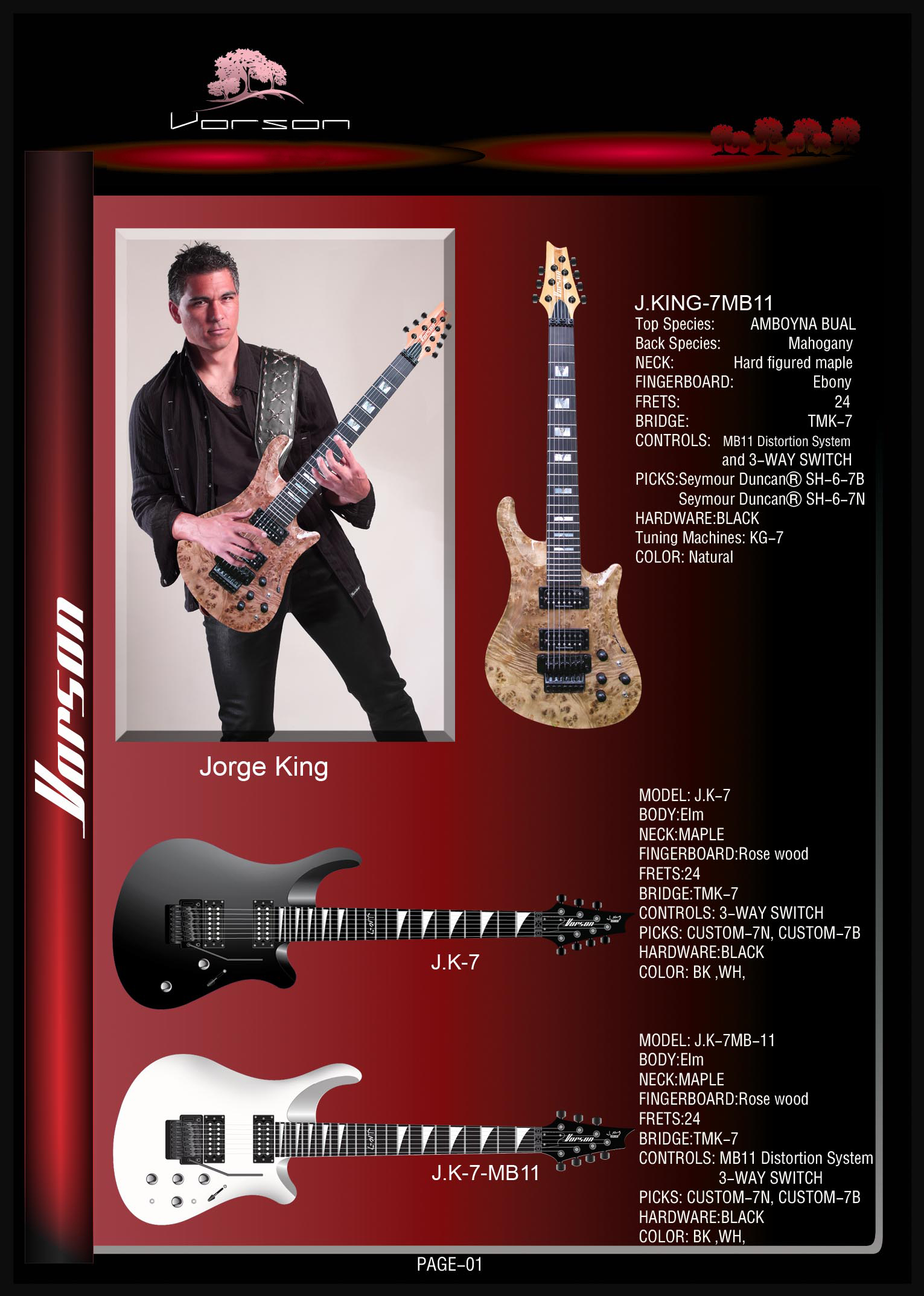 Pag 1 Vorson Guitars 2011 Catalogue